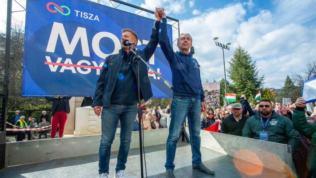 Magyar Péter és Kiss János a Tisza 2026-os választási kampányeseményén