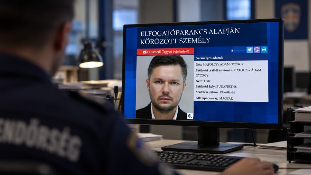 Elfogatóparancsot adott ki a rendőrség Matolcsy Ádám ellen